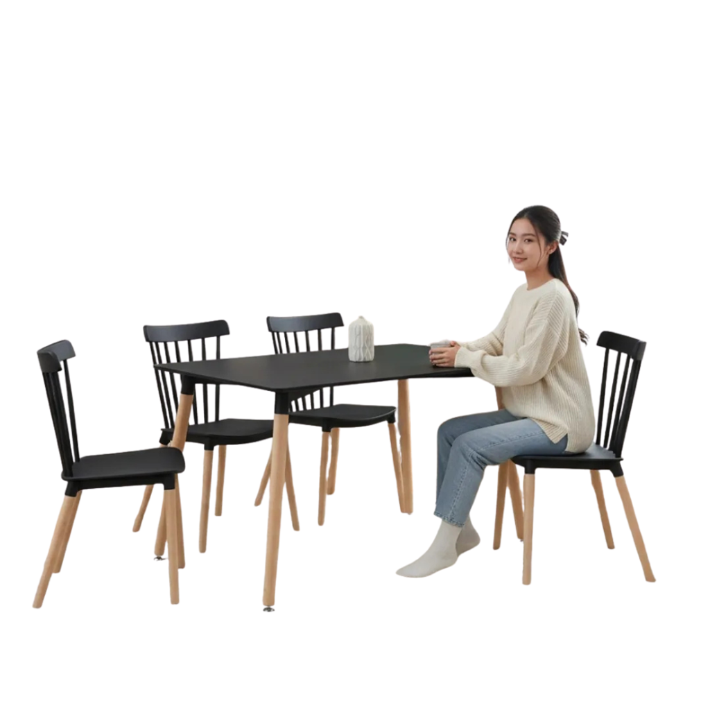 FRANCIS DINING SET - BLACK
