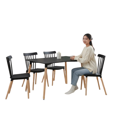 FRANCIS DINING SET - BLACK
