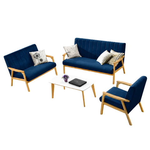 MERLISA SOFA SET 123 - BLUE