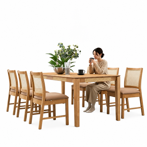 MORTICIA 6 SEATER DINING SET 