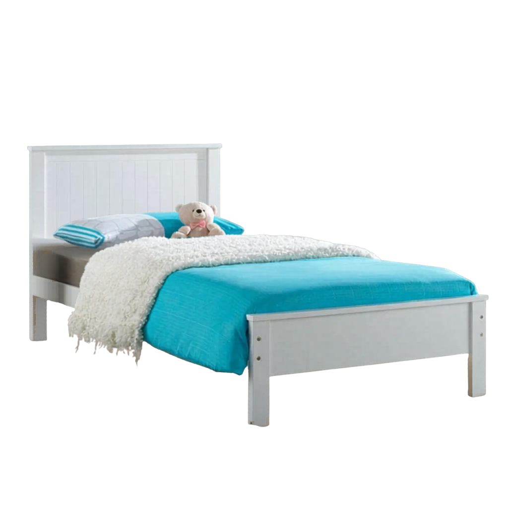 KNIGHTON SINGLE BEDFRAME - WHITE