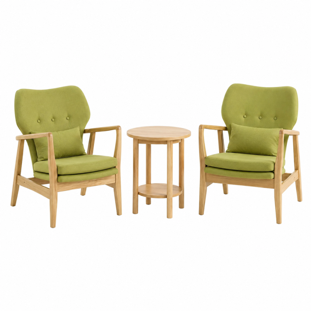 JENNIFER LOUNGE CHAIR SET - GREEN