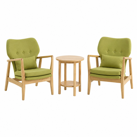 JENNIFER LOUNGE CHAIR SET - GREEN