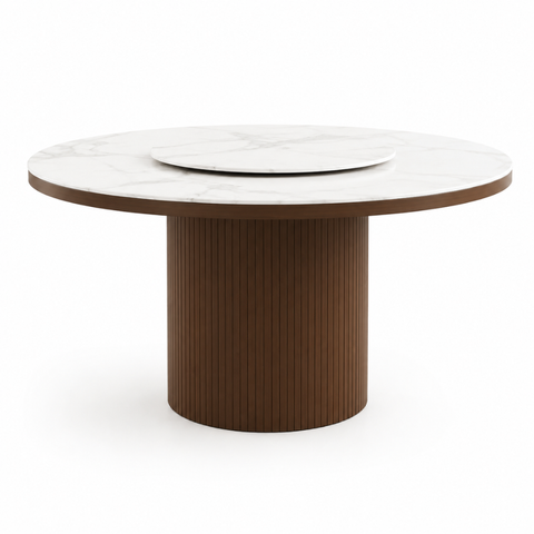 WINSOME ROUND DINING TABLE - WALNUT