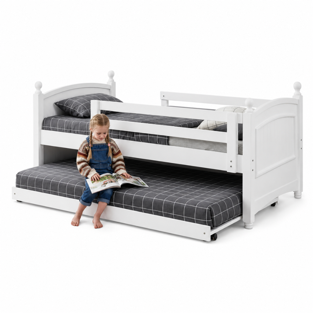 AYESHA PULLOUT BEDFRAME - WHITE