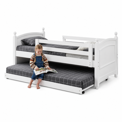 AYESHA PULLOUT BEDFRAME - WHITE