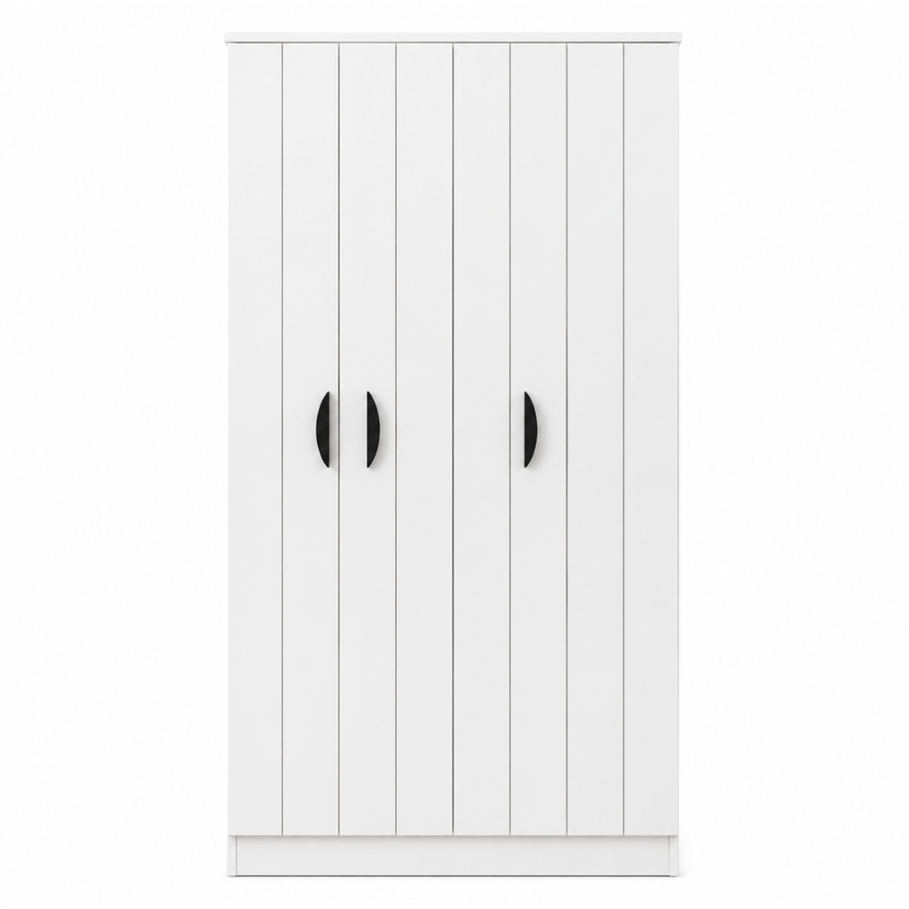 ALOHA 3 DOOR WARDROBE - WHITE