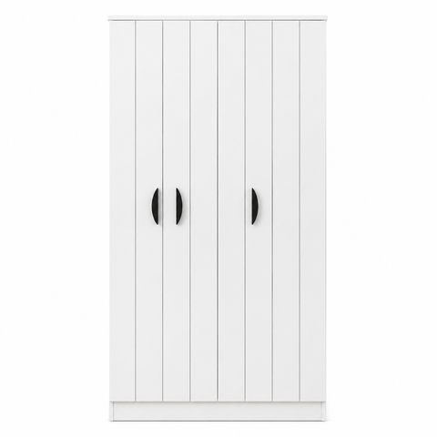 ALOHA 3 DOOR WARDROBE - WHITE