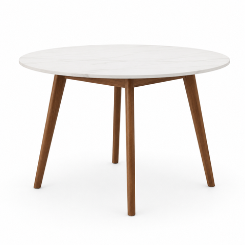 OREN ROUND DINING TABLE - WALNUT