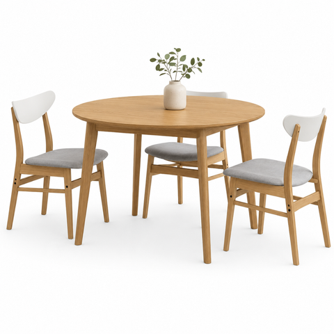 MAISIE 4 SEATER ROUND DINING SET