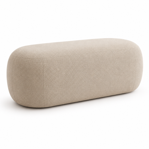 LEXI POUF BENCH - STONE