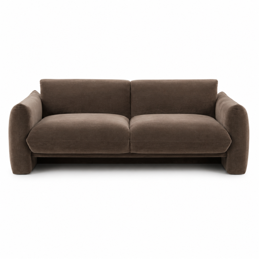 HOGEN 3 SEATER SOFA - BROWN