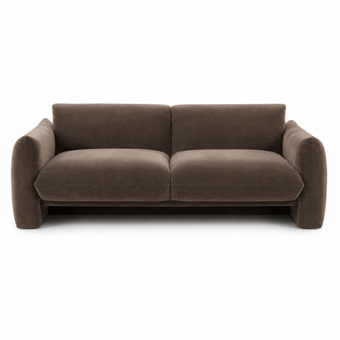 HOGEN 3 SEATER SOFA - BROWN