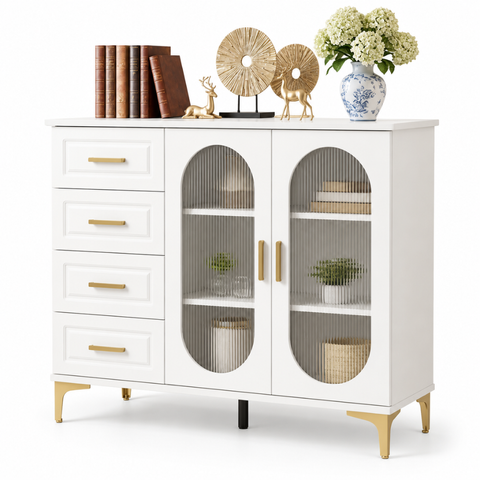 GREER SIDEBOARD CABINET - WHITE