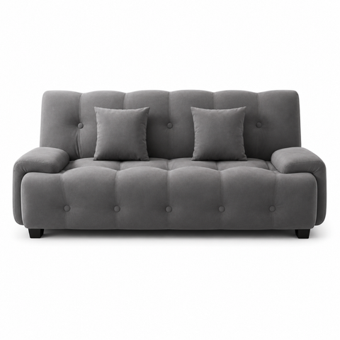 ORBIT SOFT VELVET SOFA BED - DARK GREY