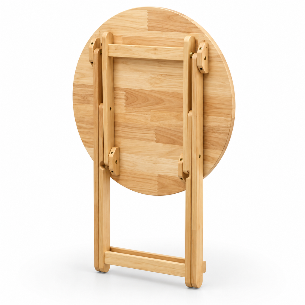 Folded Wooden Round Table