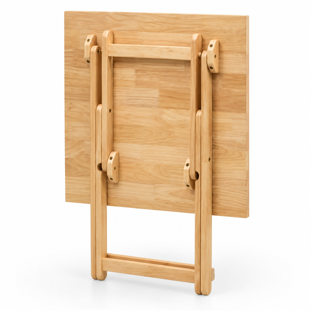 Backside of a Folded Wooden Table
