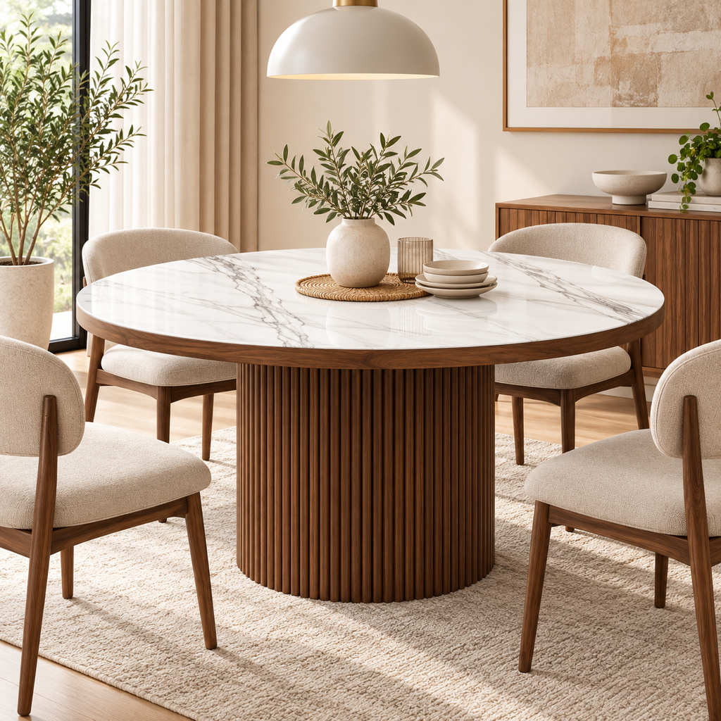 Warm Scandinavian Dining Nook