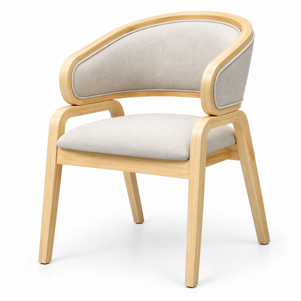 Modern Bentwood Barrel Chair