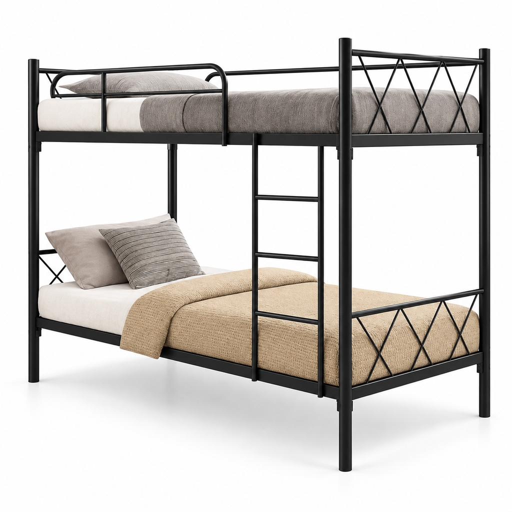 Modern Black Metal Bunk Bed