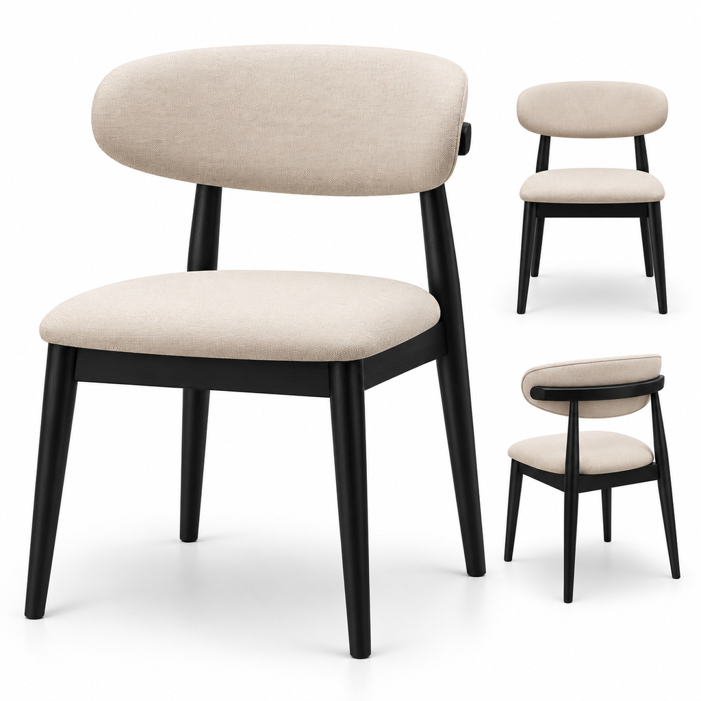 Beige Upholstered Chair Views