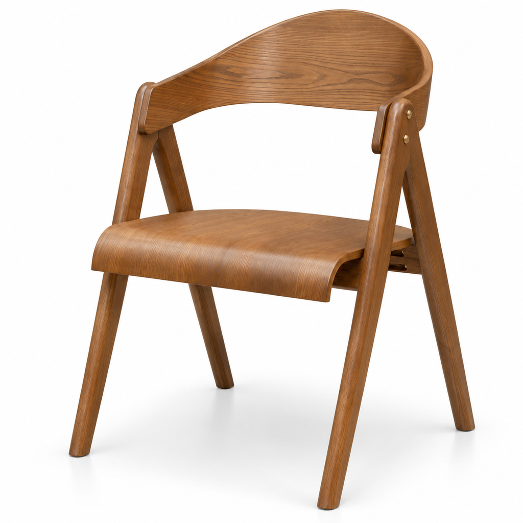 Minimalist Curved Wooden Chair