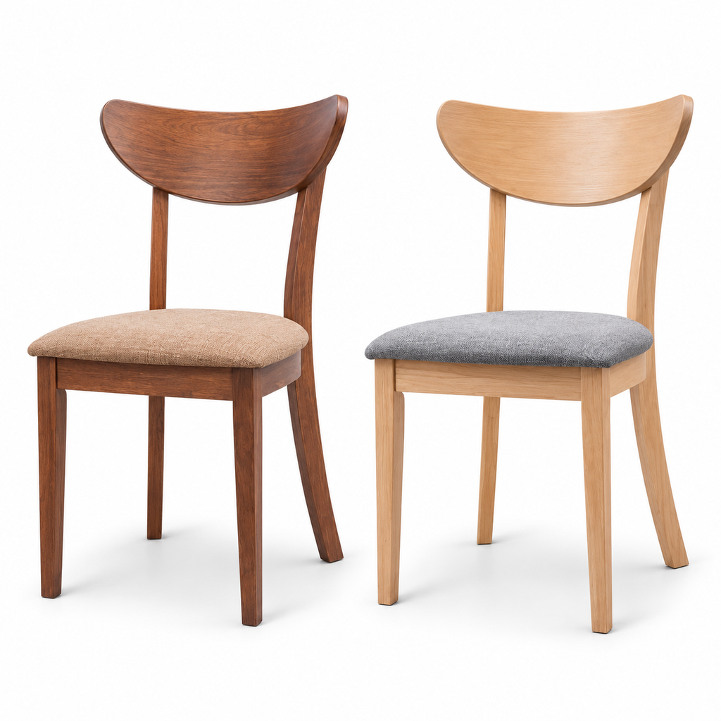 Two Curved-Back Dining Chairs