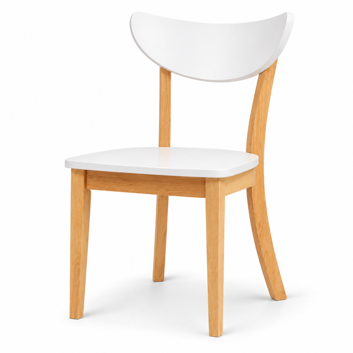 Minimalist White and Wood Scandinavian Chair
