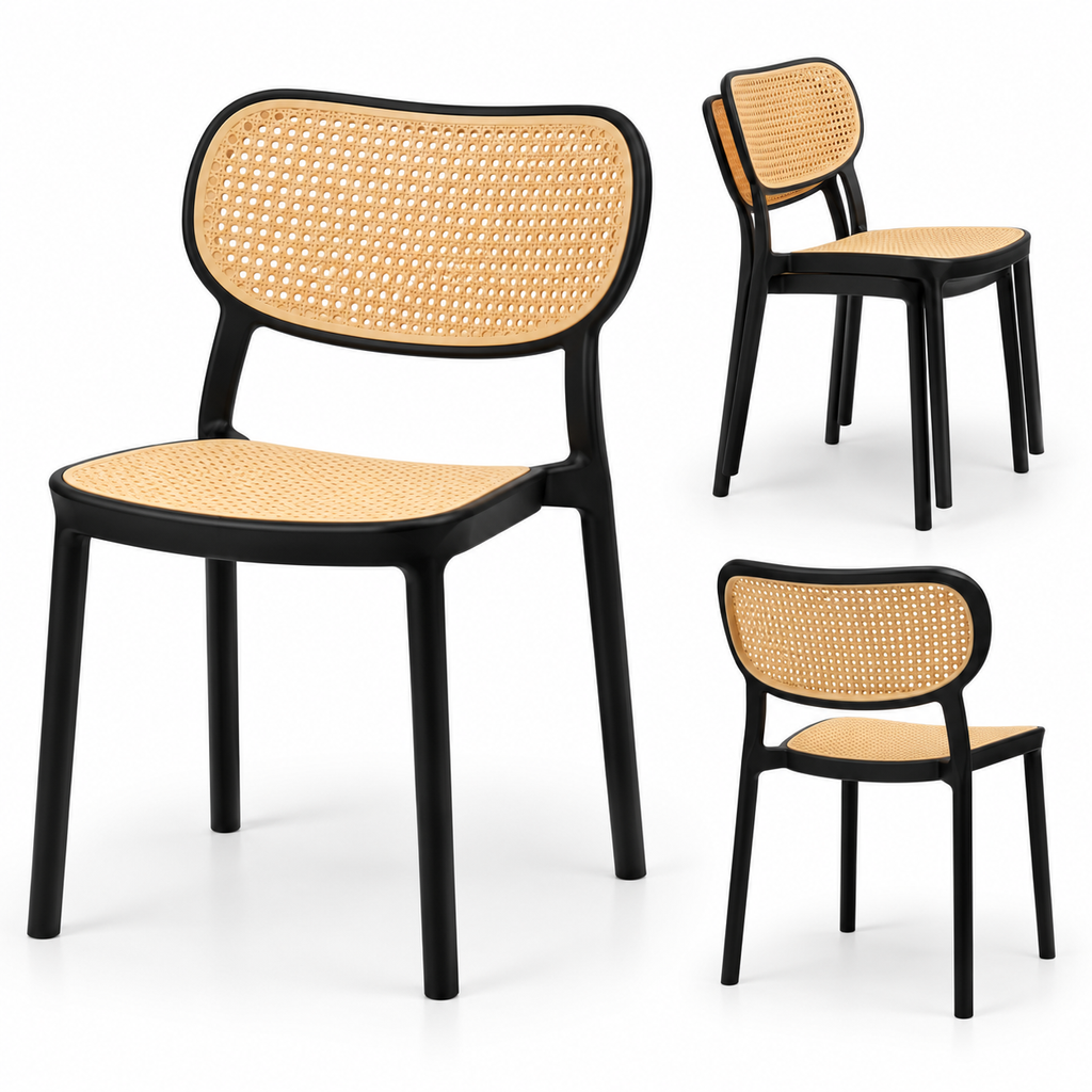 Modern Rattan Dining Chair Showcase