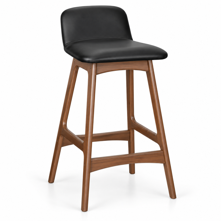 Mid-Century Walnut Bar Stool