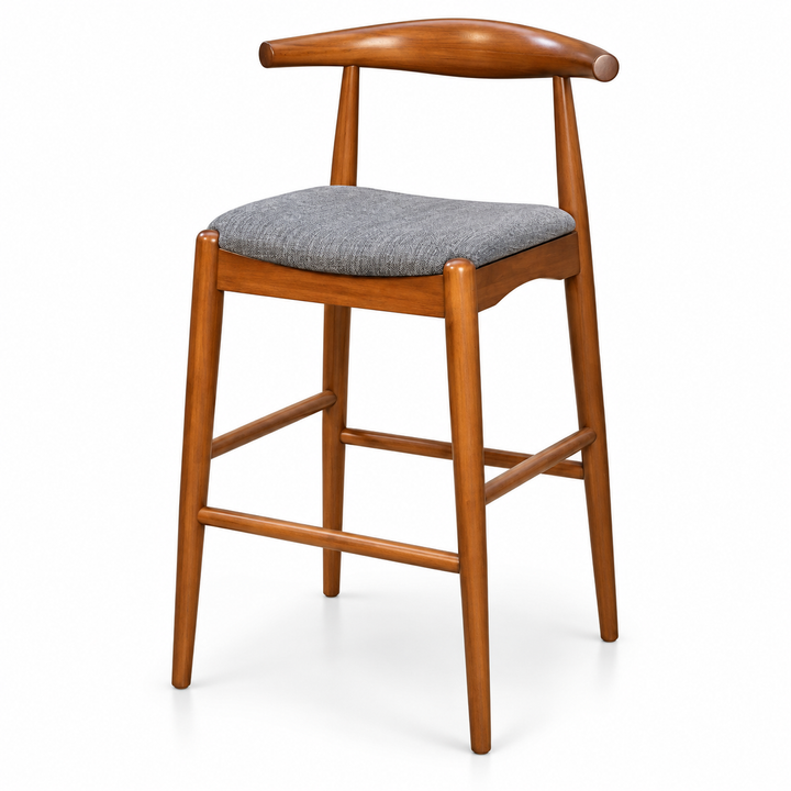 Scandinavian Wooden Bar Stool