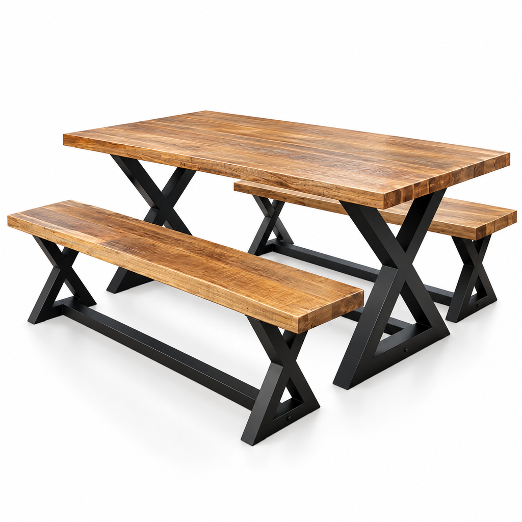 Rustic Industrial Dining Set
