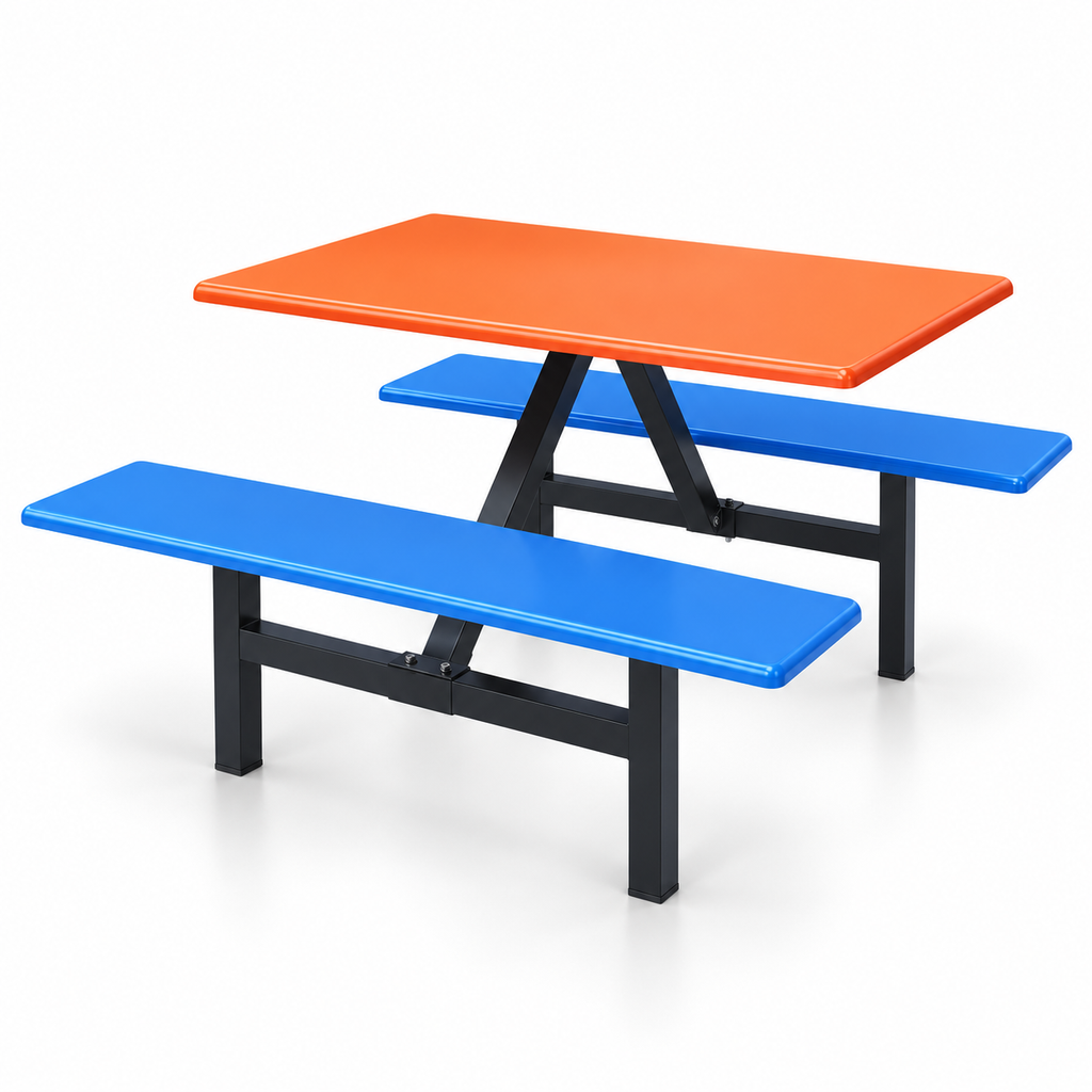 Orange and Blue Picnic Table Product Shot