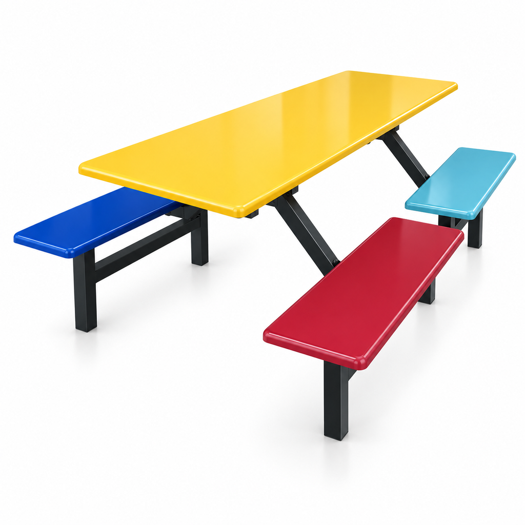 Colorful Cafeteria Picnic Table Set