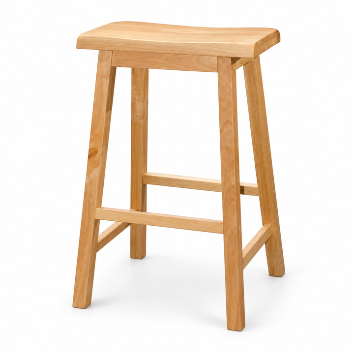 Minimalist Natural Wood Bar Stool