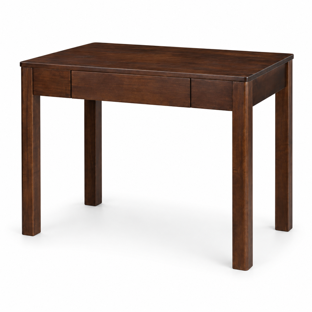 Dark Walnut Three-Drawer Console Table