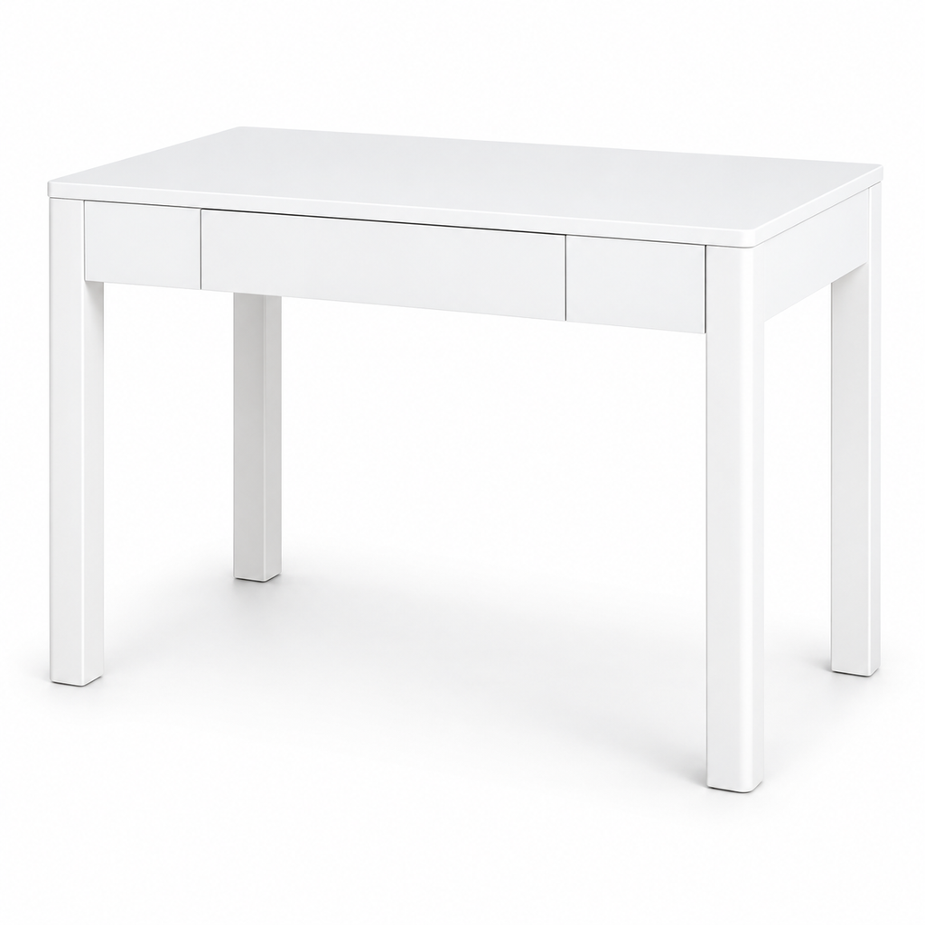 Minimalist White Three-Drawer Desk