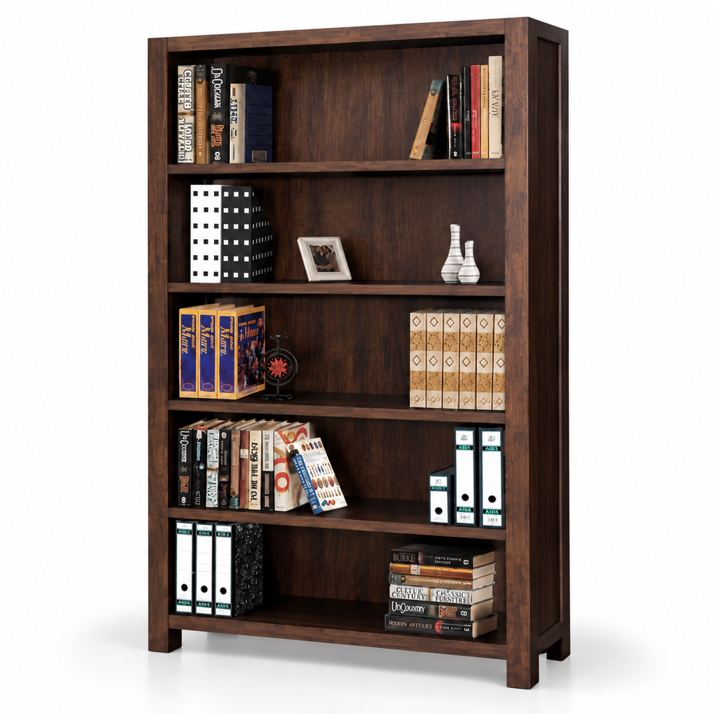 Dark Walnut Bookshelf Display