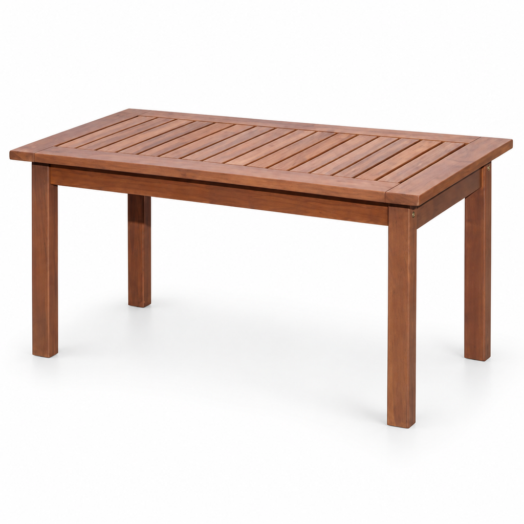 Minimalist Slatted Wood Table