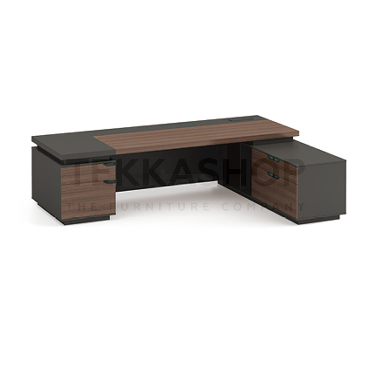 OPDTIPP02 Compact L Shaped 8 ft Director Table with Side Cabinet (W2400xW2000)