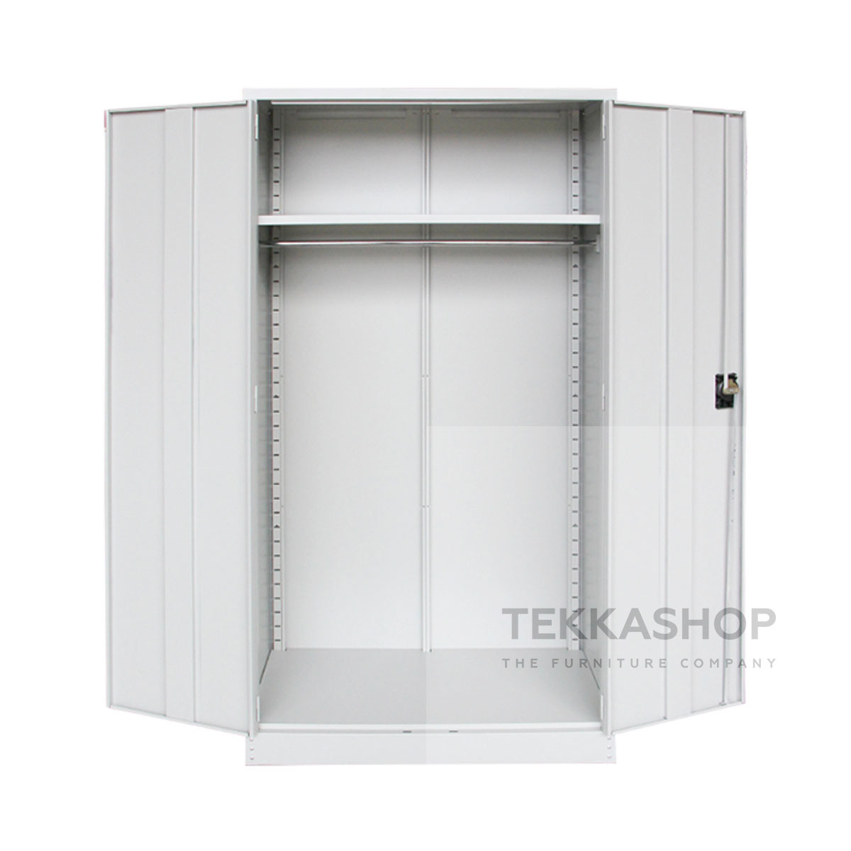 Tekkashop Sls199 Full Height Metal Wardrobe Cabinet Storage With 2