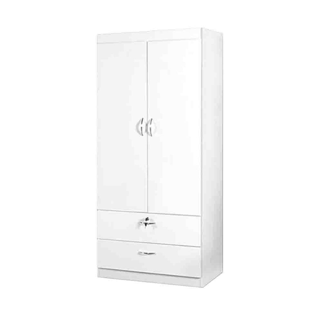 IKEYA White wardrobe 4door with key.jpg