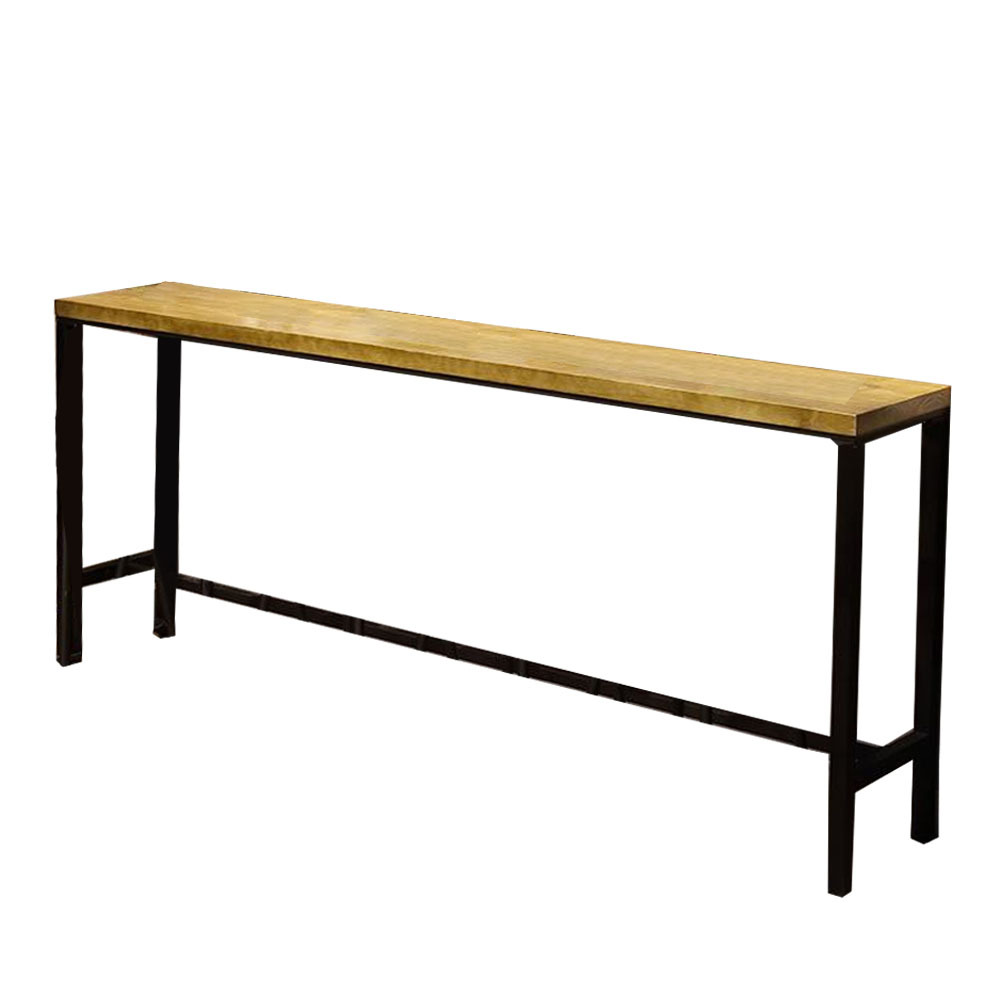 Tekkashop LBBT722BR Traditional Design Dining Cafe Bar Table Rubberwood Top High Table [140x40x100] cm / Meja Panjang