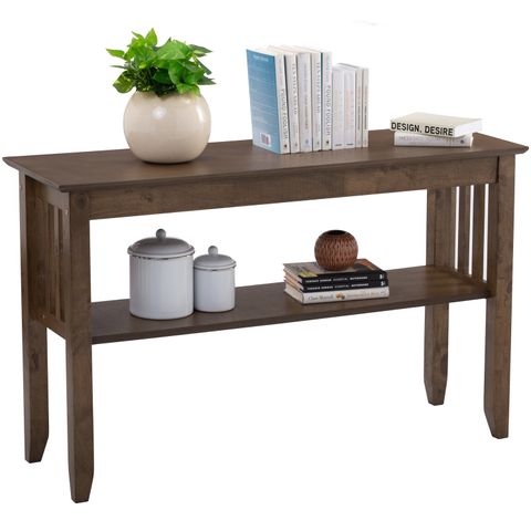 Tekkashop FDCT0505CC Retro Style MDF Veneer Top And Side Panel Console ...