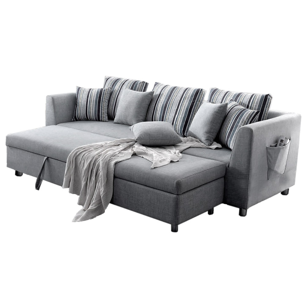Tekkashop GSFB07 Multi-functional Convertible Extendable Fabric Sofa Bed  with Flip-up Storage and Portable Stool (Grey) with Free Pillows –  Tekkashop Furniture | Commercial & Residential Furniture | Shop Furniture  Online @ Home | Malaysia