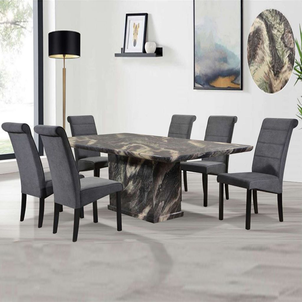 FDDS7315MT Contemporary Parson Style Artificial Marble Table