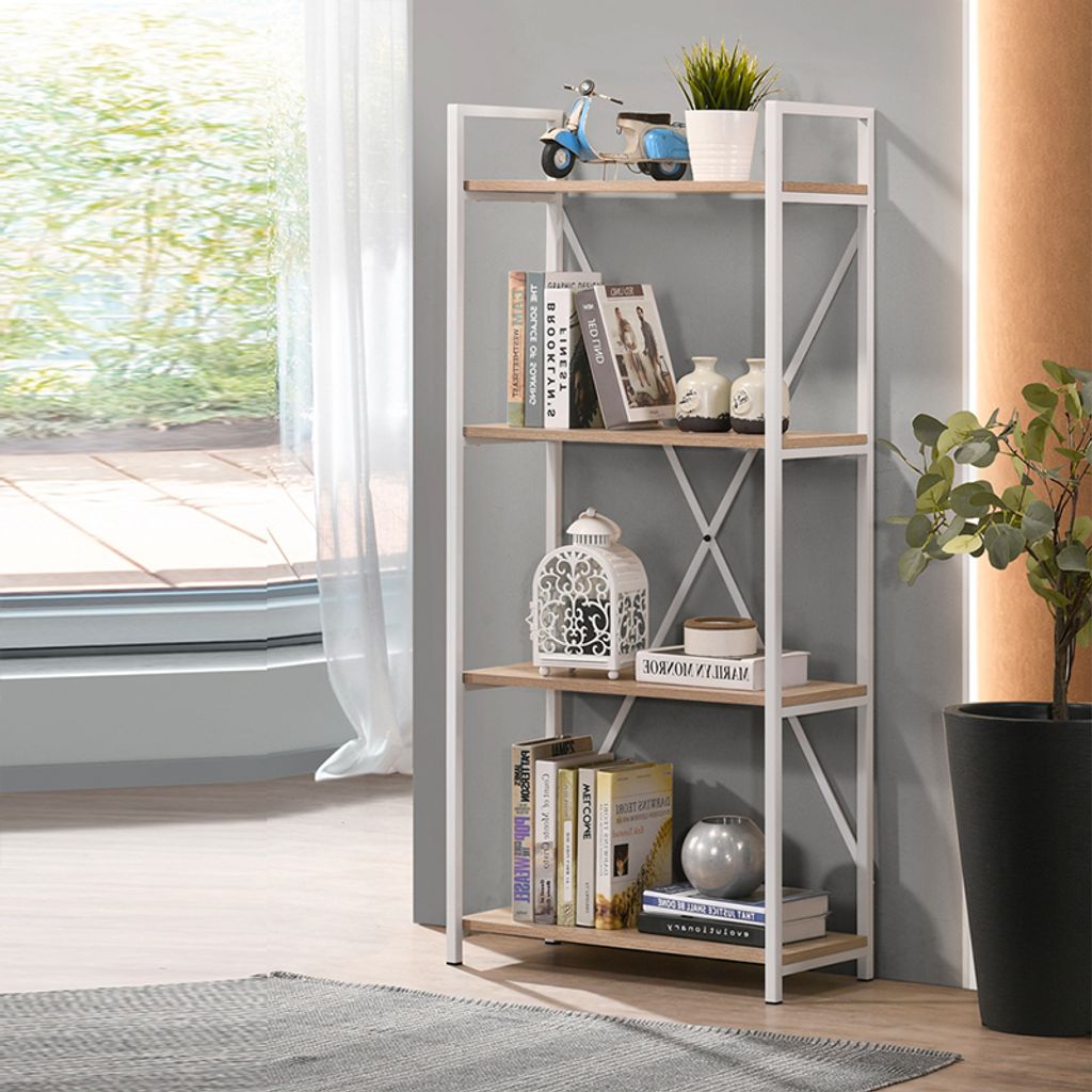 Rocky-4-tier-bookcase-white