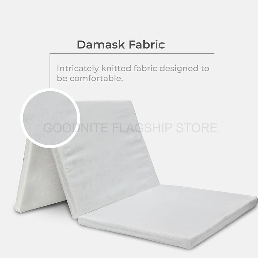 Goodnite FDM332T 5cm Thick 3-Fold Foldable Single Size Foam Mattress ...