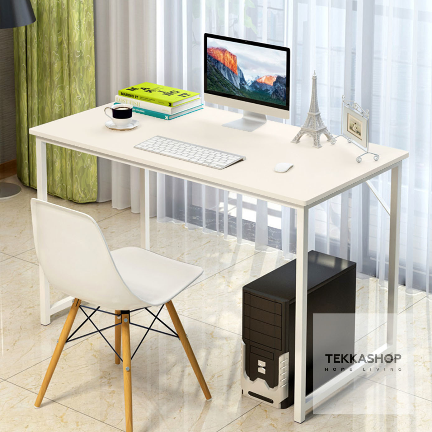 Tekkashop GDOT1358B Wooden Study Desk Laptop Table Home ...