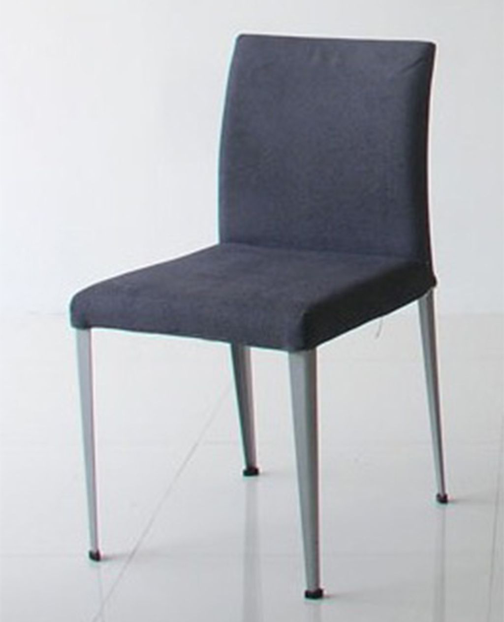 grey blue fabric dining chair